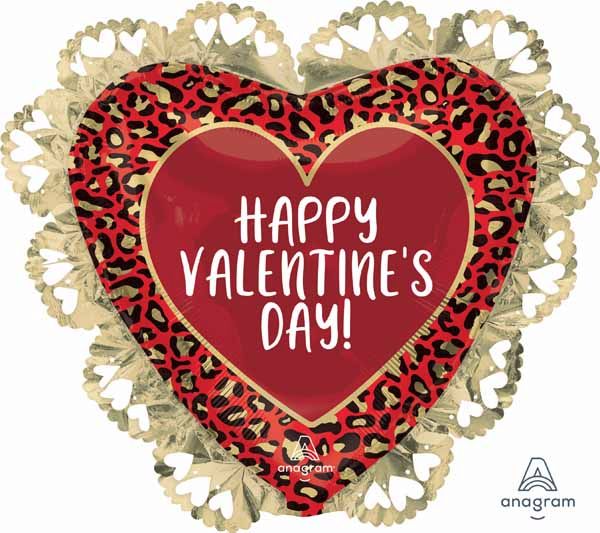 23" Animal Print Valentine's Day Foil Balloon