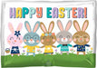 Happy Easter Bunnies 18" Junior Shape Foil Balloon