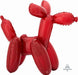 Red Balloon Dog Foil Balloon, 19 Inch