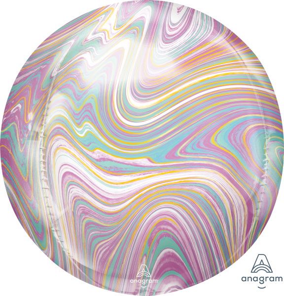Pastel Marblez Orbz 16-Inch Foil Balloon