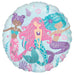 Shimmering Mermaid 18-Inch Round Foil Balloon