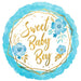 Baby Boy Floral Geo 18-Inch Round Foil Balloon