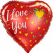 I Love You Glitter Hearts Jumbo Heart Foil Balloon