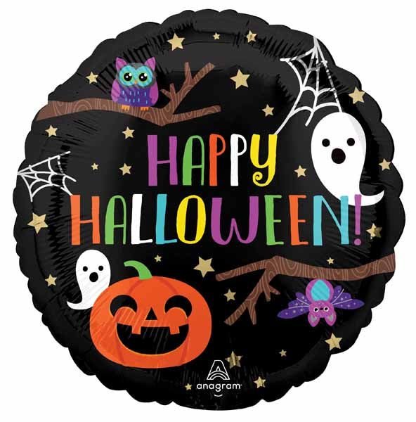 Halloween Night 18-Inch Round Foil Balloon