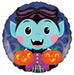 Cute Vampire 18" Round Halloween Foil Balloon