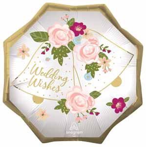 22-Inch Wedding Bells Shaped Foil Balloon