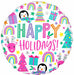 Bright Holidays 18" Round Foil Balloon