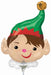 Adorable Elf Head Mini Shape Foil Balloon