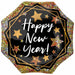 Happy New Year Gold Sparkle 22-Inch Shaped Foil Balloon