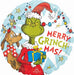 Merry Grinch Mas 18-Inch Round Foil Christmas Balloon