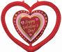 Golden Open Heart Valentine's Day Foil Balloon, 36 Inch