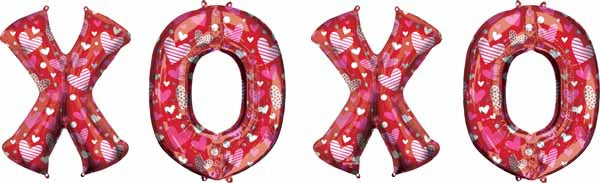 XOXO Letter Bunch Balloon