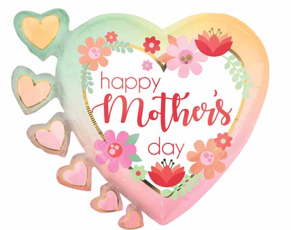Happy Mother's Day Filtered Ombre 24-Inch Foil Balloon