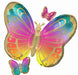Colorful Butterflies 29-Inch Shaped Foil Balloon