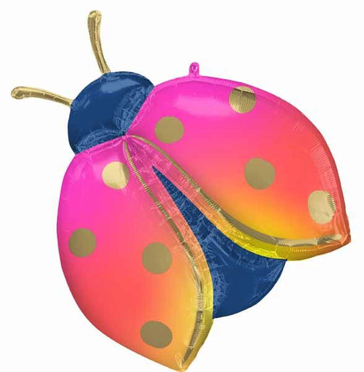 Colorful Ladybug Shaped Foil Balloon, 33 Inch