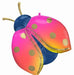 Colorful Ladybug Shaped Foil Balloon, 33 Inch