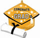 True to School Gold Graduation Foil Balloon, 25 Inch