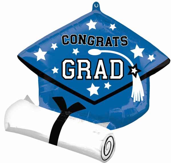 True to School Blue 25" Graduation Foil Balloon