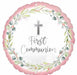 Pink First Communion 18-Inch Round Foil Balloon