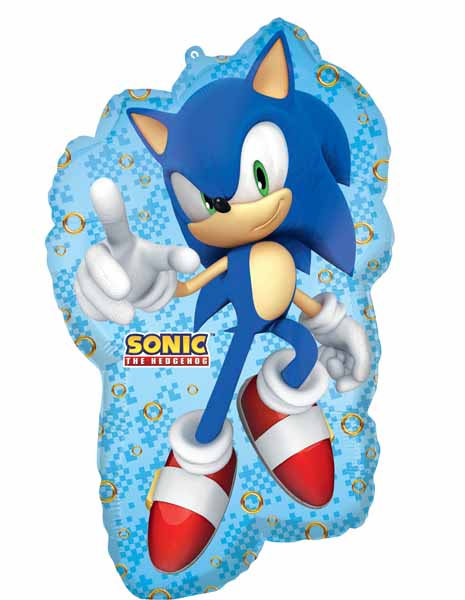 Sonic the Hedgehog 2 Shaped Foil Balloon, 30 Inch