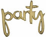 White Gold “Party” Script Balloon