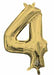 16-Inch White Gold Number 4 Balloon
