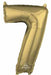 26-Inch White Gold Number 7 Balloon