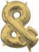 16-Inch White Gold Ampersand Symbol Balloon