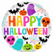 Colorful Creepy Halloween 18" Round Foil Balloon