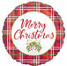 Christmas Plaid 18-Inch Round Foil Balloon