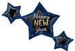 Celestial Happy New Year Stars 39-Inch Foil Balloon