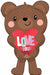 Love Bear 30-Inch Shaped Foil Balloon