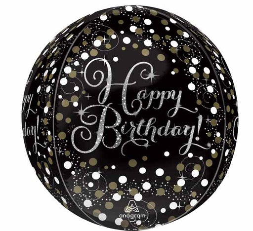 Sparkling Happy Birthday 16" Orbz Foil Balloon