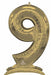 White Gold Number 9 Stand-Up Foil Balloon