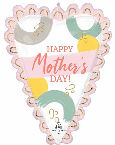 Happy Mother's Day Sketched Heart 35-Inch Foil Balloon