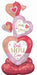 Colorful Mom Stacked Hearts AirLoonz Foil Balloon, 55 Inch