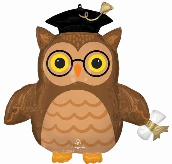 Graduate Wise Owl 30" Foil Graduation Balloon