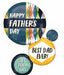 Happy Father's Day Retro Circles 28" Foil Balloon