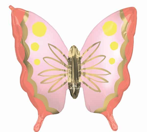 Blossoms Butterfly 30" Shaped Foil Balloon