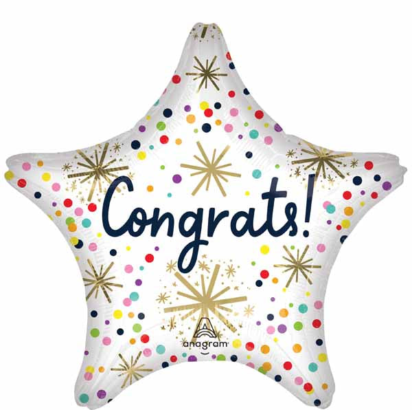 Jumbo Confetti Congrats Foil Balloon