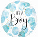 Baby Boy Watercolor 18-Inch Round Foil Balloon