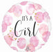 Baby Girl Watercolor 18-Inch Round Foil Balloon