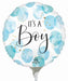 Baby Boy Watercolor 9-Inch Foil Balloon