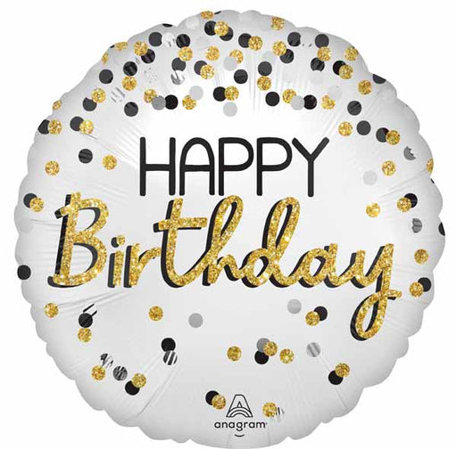 BLK SILVER GOLD HBD JUMBO RND P32 PKG