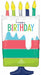 Modern Happy Birthday Cake 30" Foil Balloon