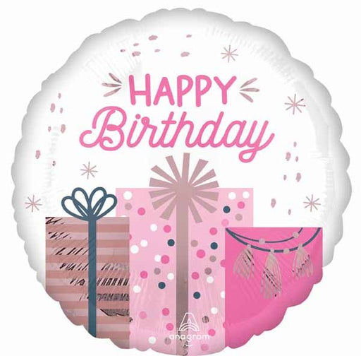 Pastel Happy Birthday 18" Round Foil Balloon