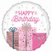 Pastel Happy Birthday 18" Round Foil Balloon