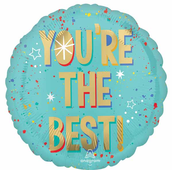 You're the Best Splash 18-Inch Round Foil Balloon