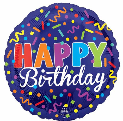 Happy Birthday Party 18-Inch Round Foil Balloon