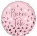 Bonne Fête Blush Round Foil Balloon, 18 Inch